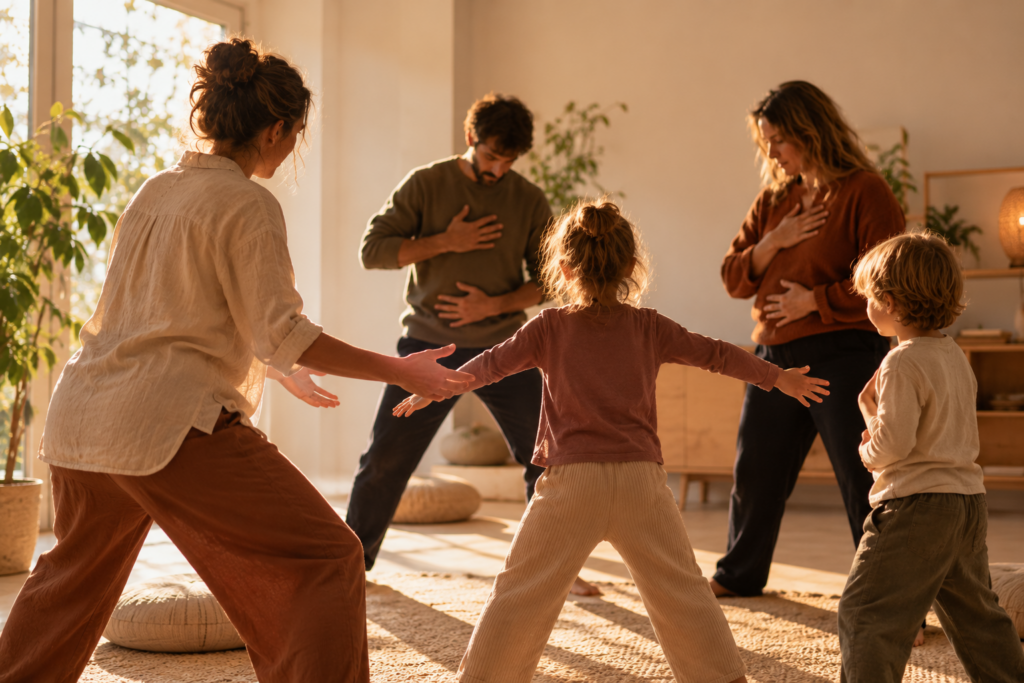 grounding circle in warm sunlight